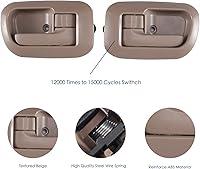Vista 3 de 1 par de manijas de puerta interiores compatibles con Toyota Sienna 1998 1999 2000 2001 2002 2003, sustituye a OE 80533 80504, marrón