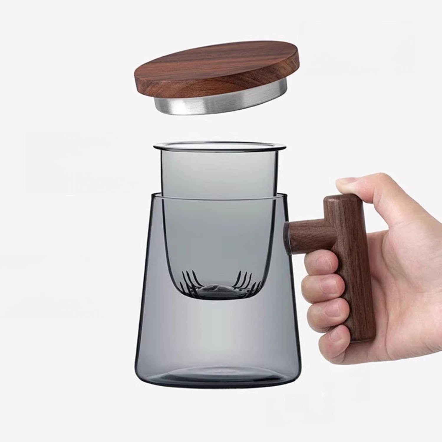 Glass Tea Set Tea Infuser Household, 400ml 13.6oz, Japanese-style Heat-resistant Teacup