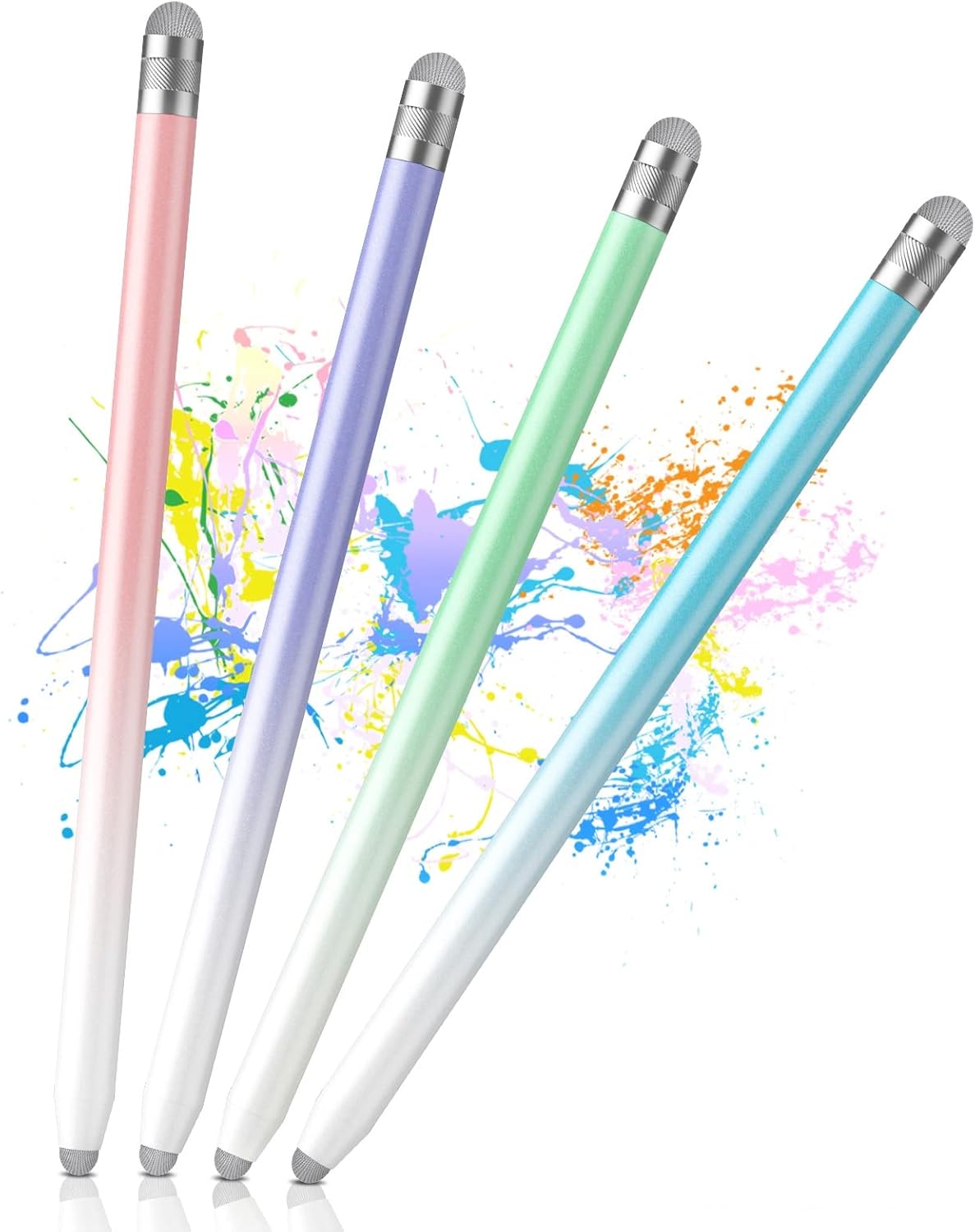 Stylus Pens for Touch Screens, 4PCS Stylus Pen for iPad with Precision Double Fiber Tips, Compatible with Apple iPad/iPhone/Android/Tablets and Other Capacitive Touch Screens Stylus Pens for Touch Screens, 4PCS Stylus Pen for iPad with Precision Double Fiber Tips, Compatible with Apple iPad/iPhone/Android/Tablets and Other Capacitive Touch Screens