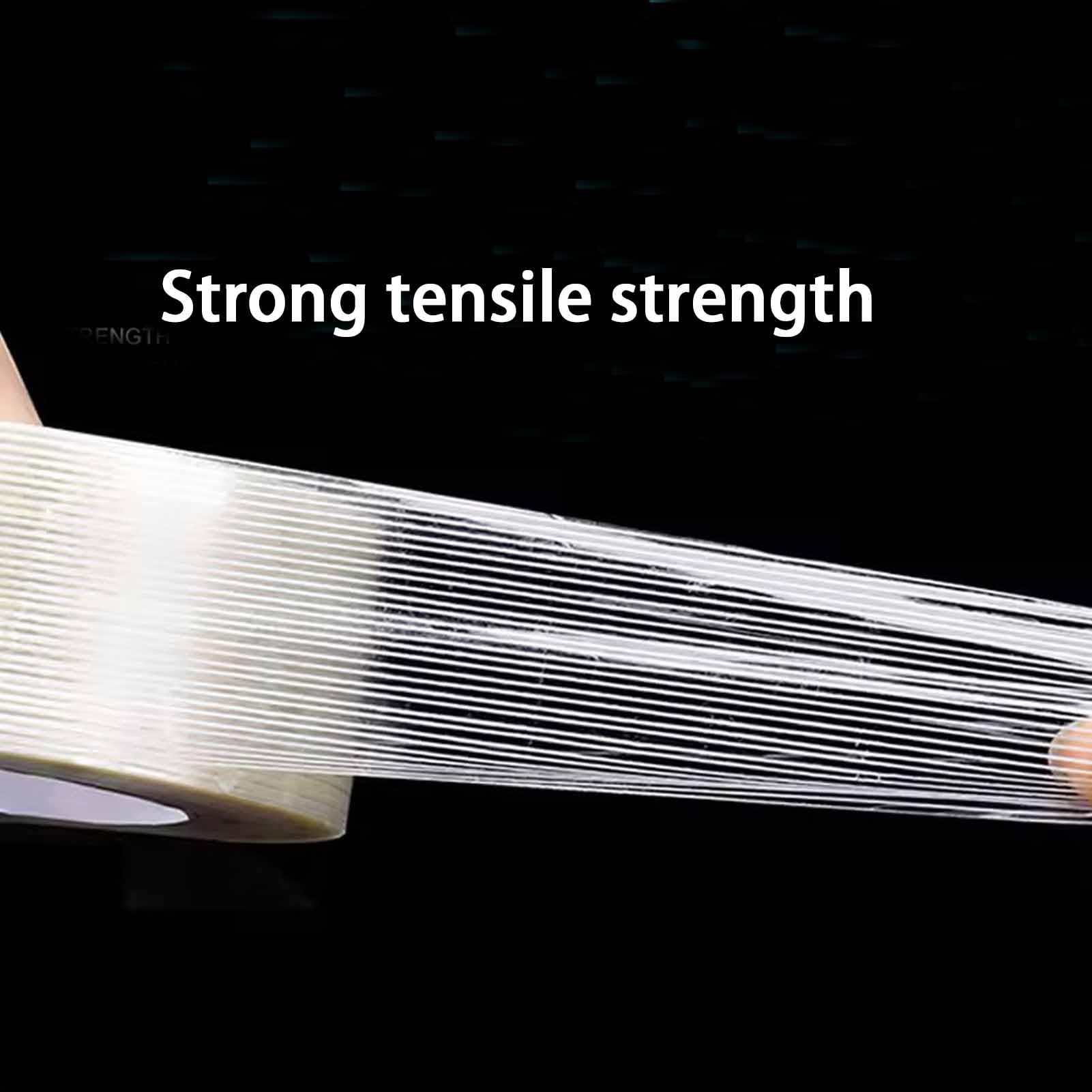 QILIMA Extra Strong Filament Tape,Clear Filament Strapping Tape,Fiberglass Tape,Heavy Duty Tape(75MM X 50M) - Image 3
