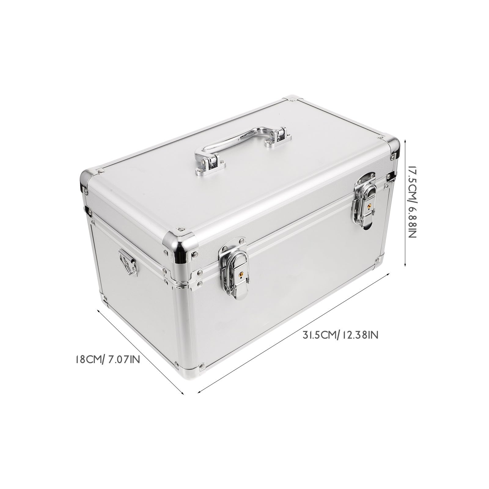 Abaodam Botiquín de Primeros Auxilios de Aleación de Aluminio Gran Capacidad, Caja Organizadora para Medicamentos Portátil y Fácil de Transportar para Viajes y Exteriores