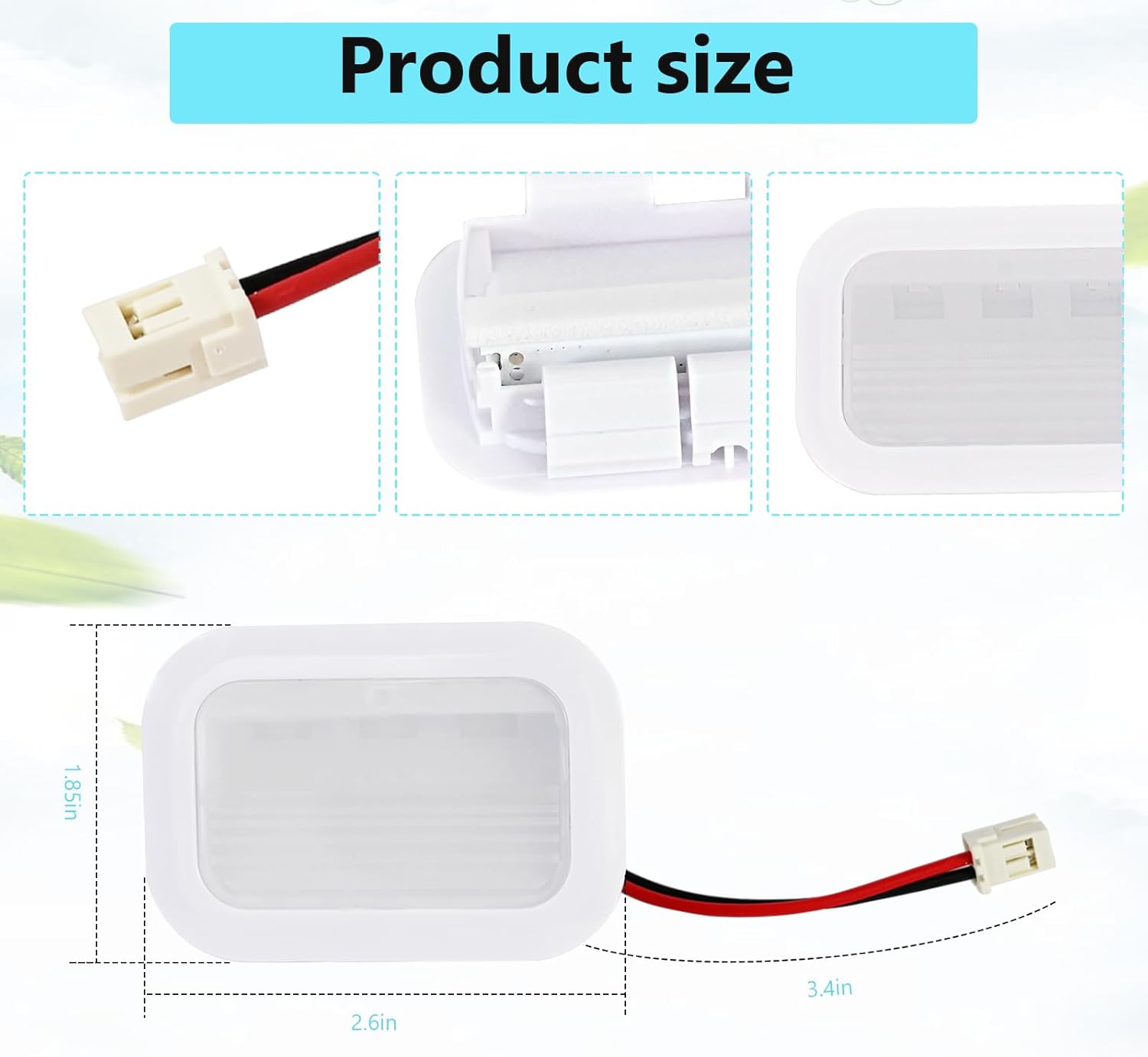 3PC-W11483116 Refrigerator light Compatible with Whirlpool KitchenAid Refrigerator light bulb Replacement Module W11228040 AP6990551 PS16221108 KRFF577KBS03 KRFF577KBS02 WRF954CIHV04