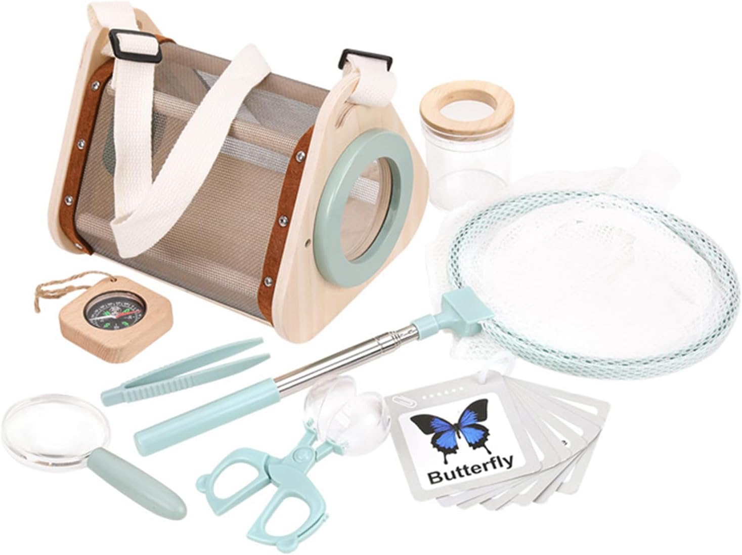 Exploration Set for Little Adventurers Includes Observation Box Handy Scooper Catcher and Butterfly Net Butterfly Net Catcher