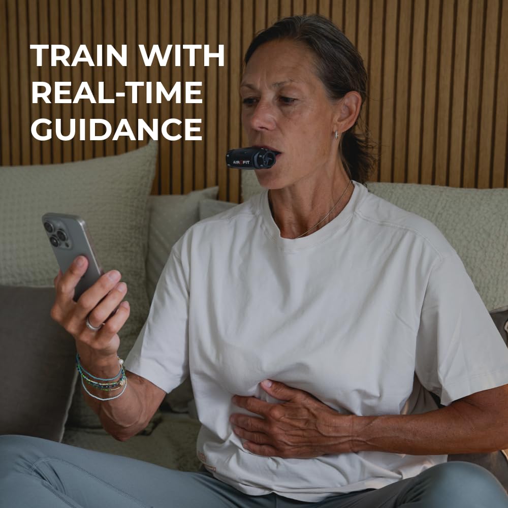 Airofit Elite Trainer Respiratorio per Sport, Fitness e Miglioramento delle Prestazioni – Allenamento Respiratorio Avanzato con Sessioni Guidate, Monitoraggio delle Prestazioni e Analisi dei Progressi