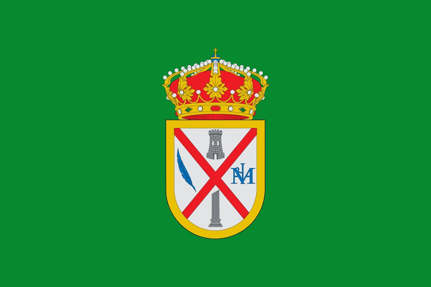 Drapeau Villanueva del Aceral paño rectangular grand format pour mât