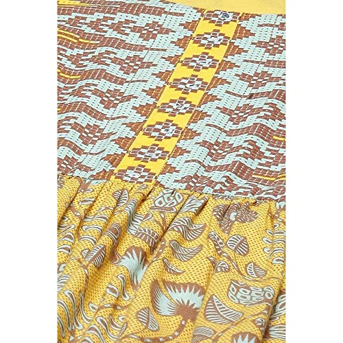 Image of BIBA Cotton Printed Flared Casual Dress