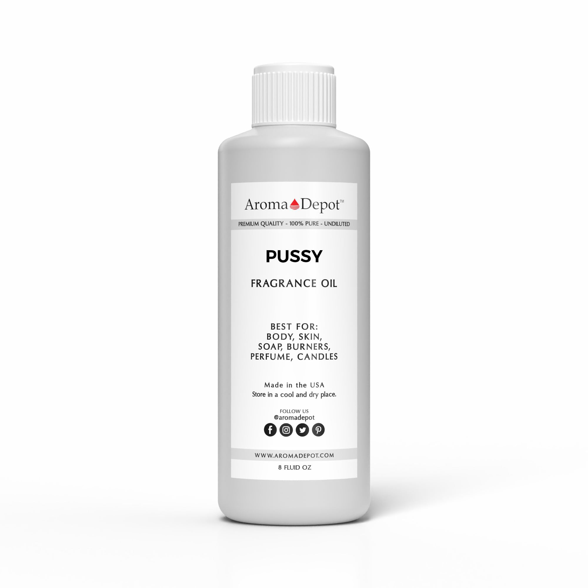 Aroma Depot Pussy Cat Clear Perfume/Body Oil (7 Sizes) Our Interpretation, Premium Quality Uncut Fragrance Oil Floral Scent (8 Ounce Plastic Bottle (240ml))