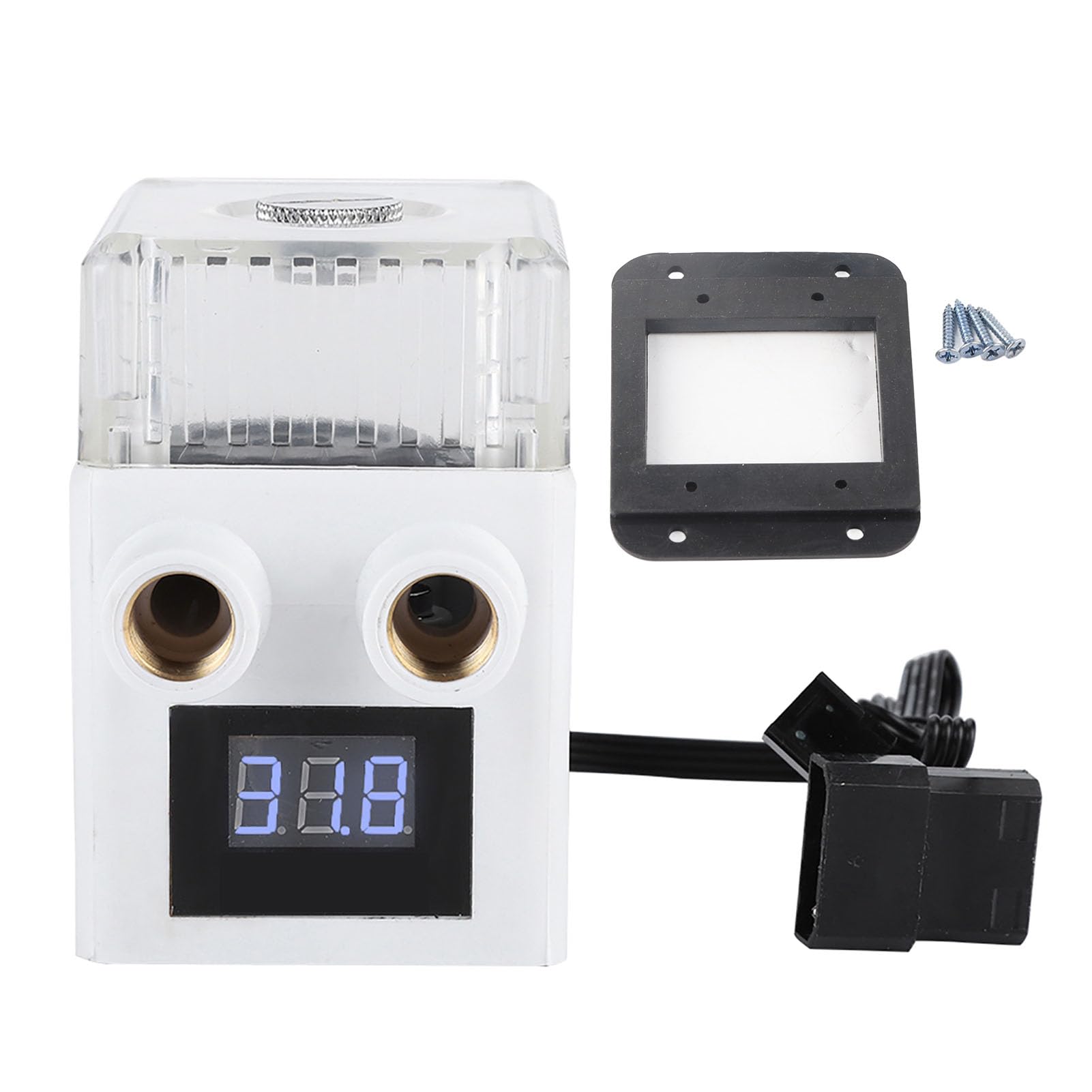 Generic Leistungsstarke Dreiphasige PC-Wasserpumpe mit Echtzeit-Temperaturanzeige für die Kühlung von Gaming-Rigs (Weiß + Temperaturanzeige)