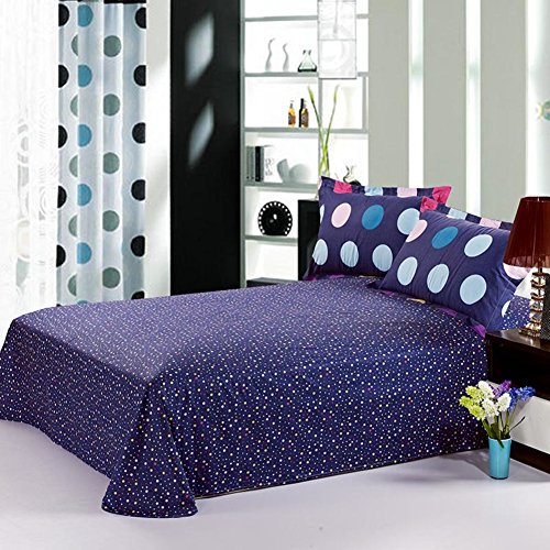 Draps en coton feuilles imprimées grand format lit double single A - 4