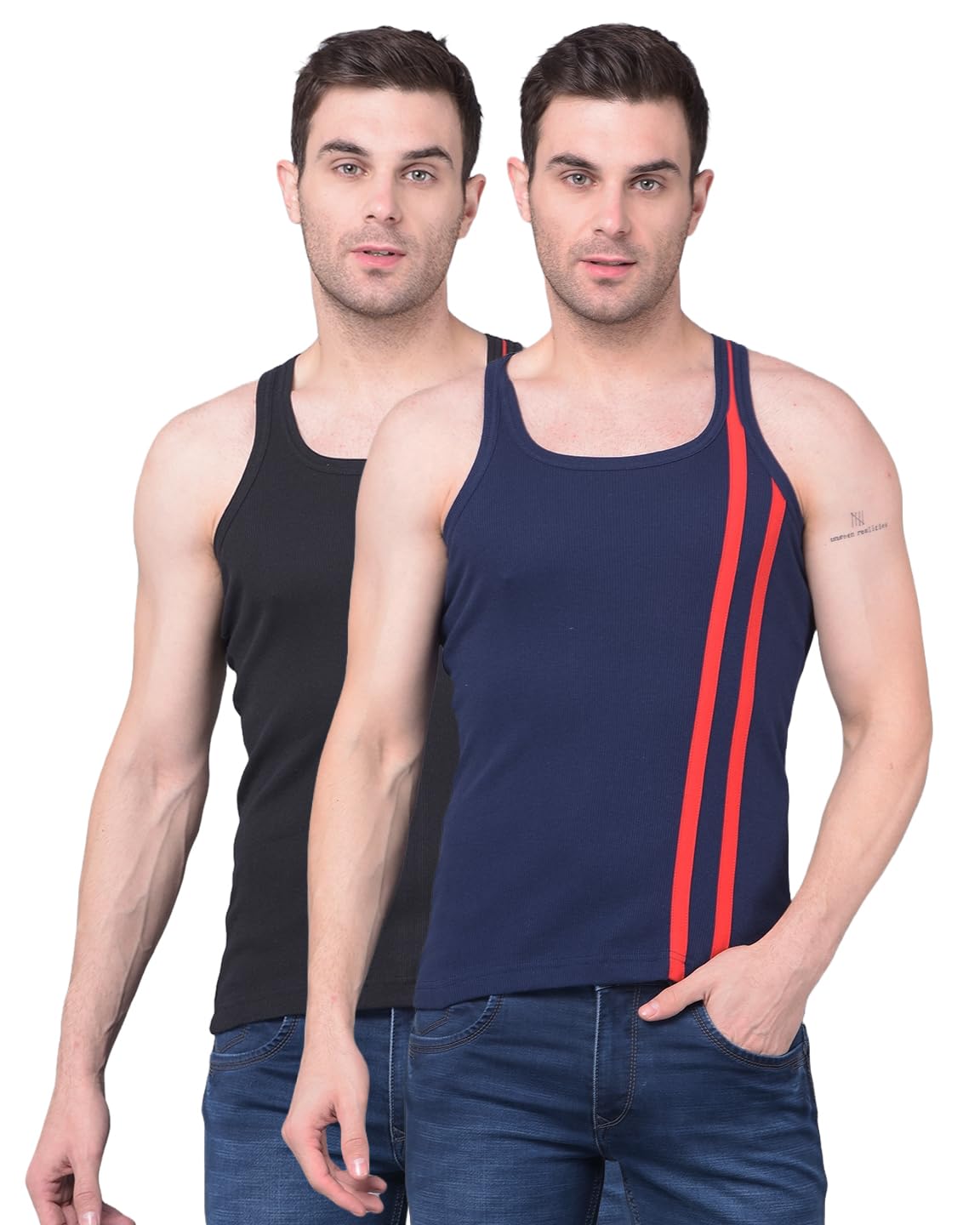 dollar bigboss Men's Solid Cotton Gym Vest (Colour May Vary)-picture-32
