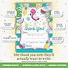 Tropical Pink Flamingo With Fruit Thank You Notes, Ten 4" x 5.5" Fill In The Blank Cards with 10 White Envelopes by AmandaCreation #1
