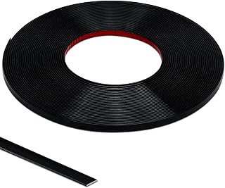 40Ft Peel and Stick Trim, Width 0.25" Waterproof Molding for Walls Edges, Borders, Window Frames, Backsplash Tiles, Flexible and Self Adhesive Trim, Black