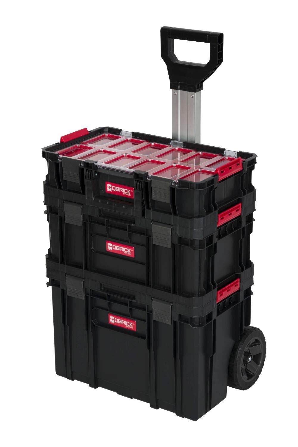 XL Modular Wählbar Werkzeugtrolley, Werkstattkoffer Set, Werkstattwagen Set aus"Q-Brick" Serie mit viel Zubehör! Der mobile Alleskönner - Privat & Gewerbe (Werkzeugkoffer)