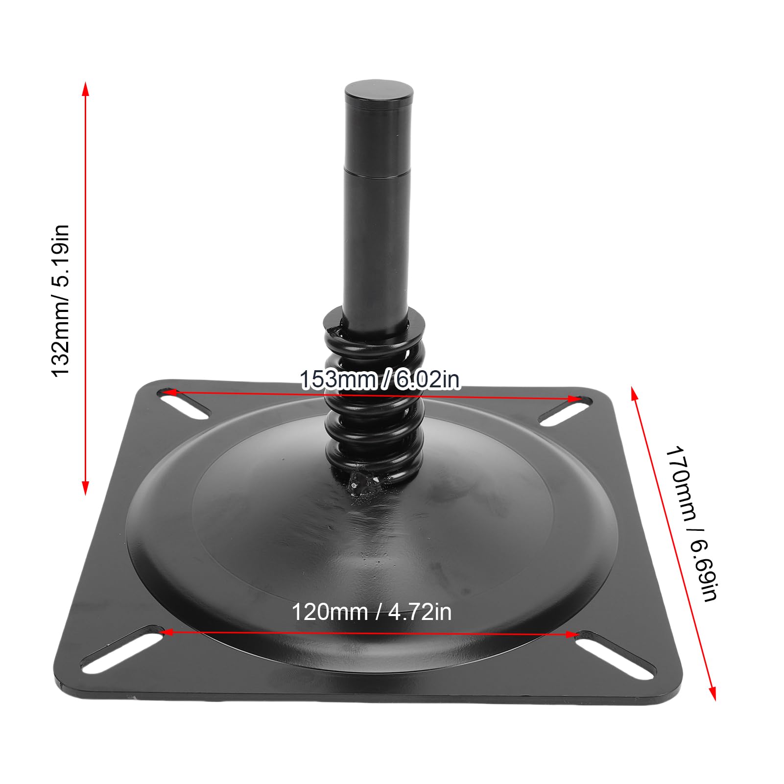 Soporte de base para asiento de botas, Soporte robusto y giratorio de acero galvanizado para la pesca marina
