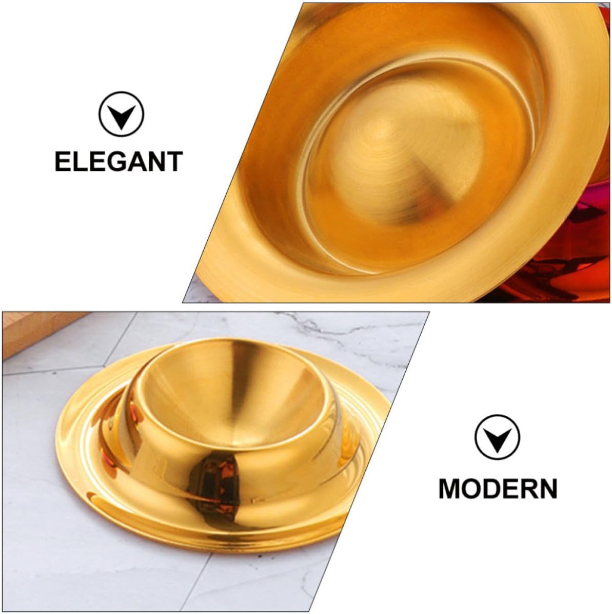 Stainless Steel Egg Cup Holder 2pcs for Breakfast Table