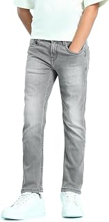 U.S. POLO ASSN. Kids Regular fit Boys Cotton Jeans (UKJENC0003_Grey_13-14Y) Price In India