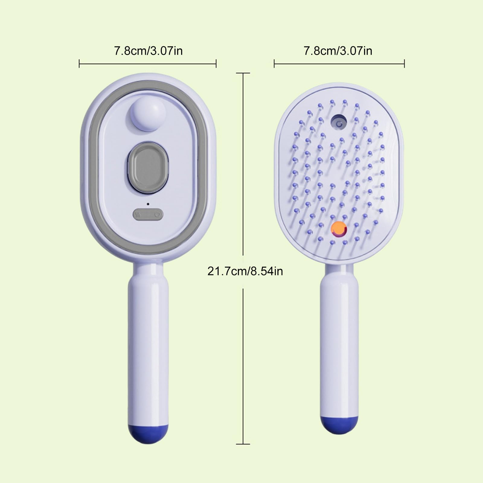 Brosse à cheveux électrique avec spray et massage, brosse de soin capillaire à vapeur électrique 2026, rechargeable, démêlante et massage à vapeur pour réduire les frisottis, nourrir les cheveux