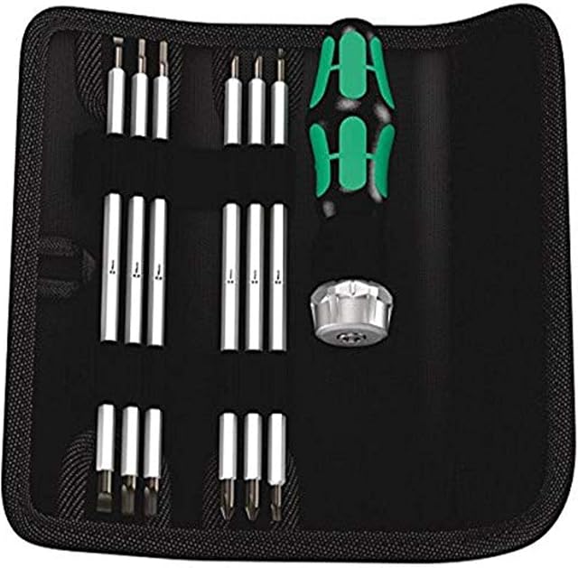Wera 73665 Kraftform Kompakt Vario Ra Ratchet Screwdriver and Bit Set, 7 Pieces
