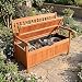 GIANTEX Gartenbank Holz mit Stauraum, Truhenbank mit Aufbewahrungsbox, 2-Sitzer Sitzbank Massivholz bis 360 kg belastbar, Terrassenbank Outdoor, Garten Holzbank mit Arm- & Rücklehne, 107x59x90cm