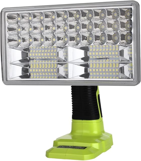 Cordless LED Work Light Portable Outdoor Long-Range Flashlight,Hipoke 30W 3300LM Spotlight&Floodlight Lamp Compatible with Ryobi ONE+ 14.4V-18V Lithium-ion Ni-Cd Ni-Mh Battery P107 P108(No Battery)