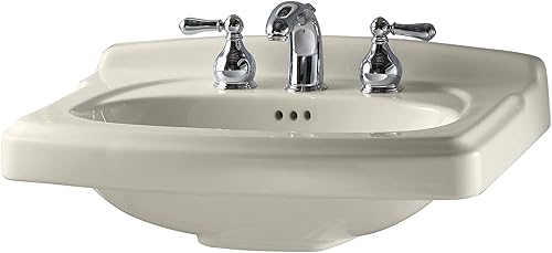 Miniatura 5 de American Standard 0555.108.020 Townsend - Fregadero de pedestal con centros de 8 pulgadas y detalles de principios de siglo, color blanco