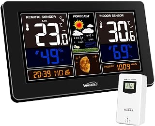 WIFI Weather Station (Official 2026 UK Version) Wireless indoor Outdoor Temperature Thermometer, Humidity, Barometric Pressure, Moon Phase