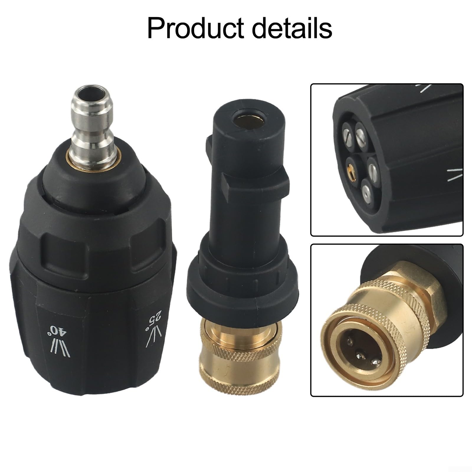Puntas de boquilla de pulverización para lavadora a presión para modelos Karcher K2, K3, K4, K5 y K6, adaptador de conector rápido de 1/4 pulgadas, accesorios de lavadora a presión 5 en 1