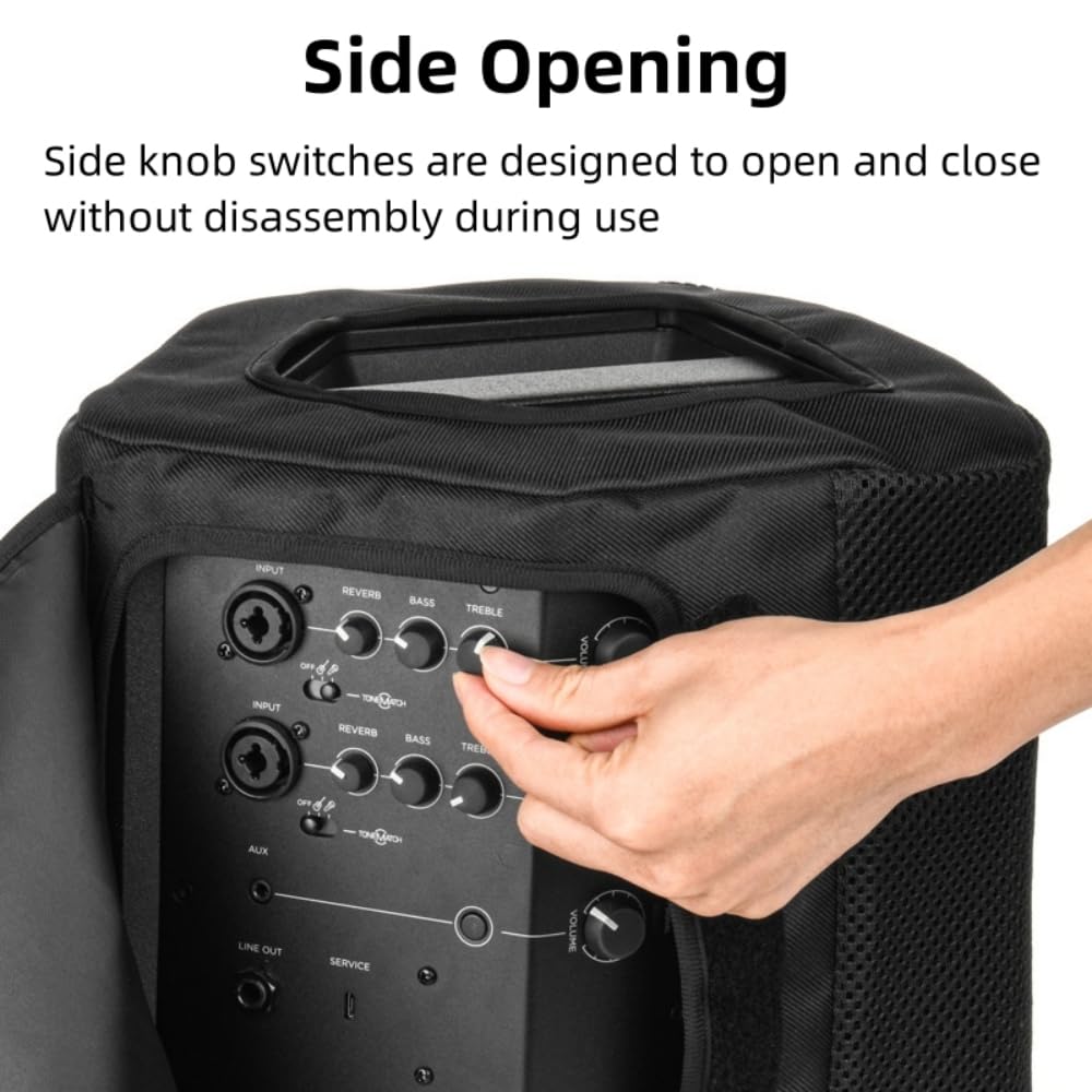 Housse de Protection Compatible avec Bose S1 Pro / S1 Pro+ Enceinte, Noir Etui Anti-poussière Sergé Nylon Couverture Audio