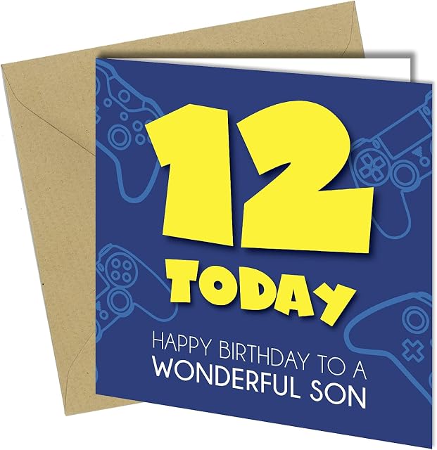 12th Twelfth Birthday Card for Son kids children's Gaming X box Play Station #1503