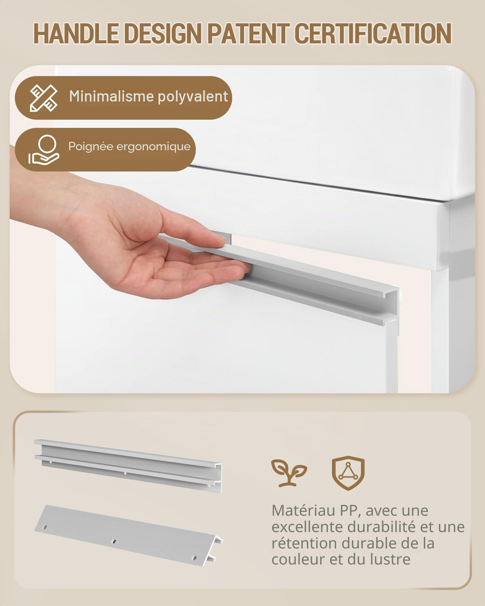 Hzuaneri Meuble Lavabo Suspendu, Lavabo en Céramique, Meuble de Salle de Bain, 1 Porte-Serviettes, 1 Grande Armoire de Rangement, Étagère Réglable, 22 x 40 x 55 cm, Blanc, BC40003X