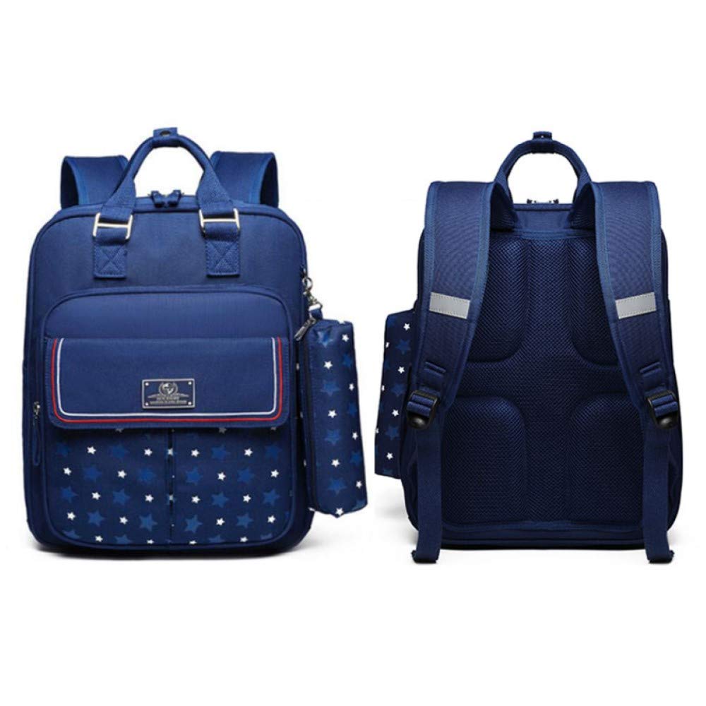 SAMBOXStar Kids School Bag with Pencil Case, Star Navy, Pack of 1