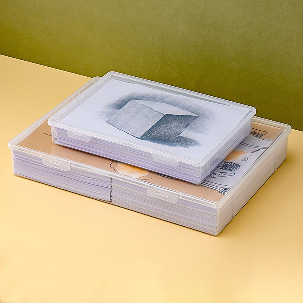 Amazon.co.jp: レターケース A4/A3 透明収納ボックス 書類ケース