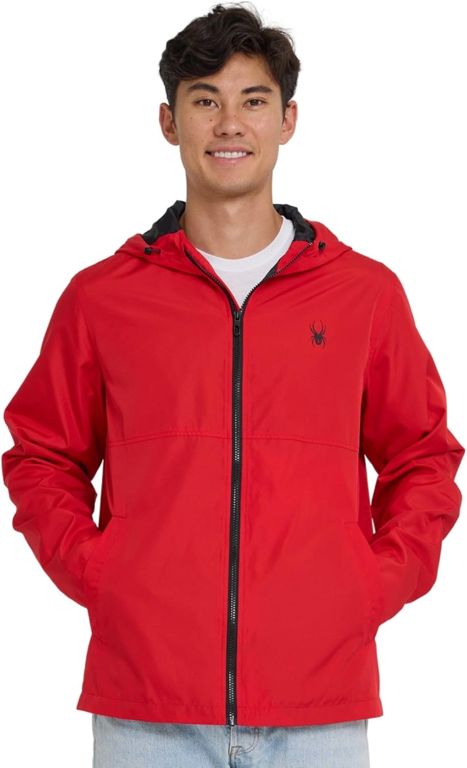 Spyder Packable Rain Jacket Men – Waterproof Windbreaker with Hood, Lightweight Rain Coat Slicker, Travel, Golf, Fishing Spyder Packable Rain Jacket Men – Waterproof Windbreaker with Hood, Lightweight Rain Coat Slicker, Travel, Golf, Fishing