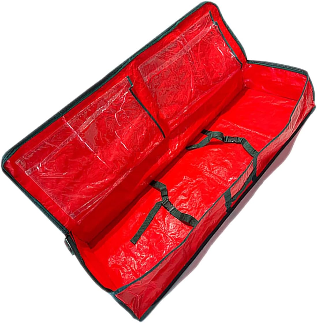 Christmas Tree Storage Bag Large Waterproof Carrying Pouch with Zipper and Handles 120x36x13cm Red Holiday Organizer for Artificial Tree Protection