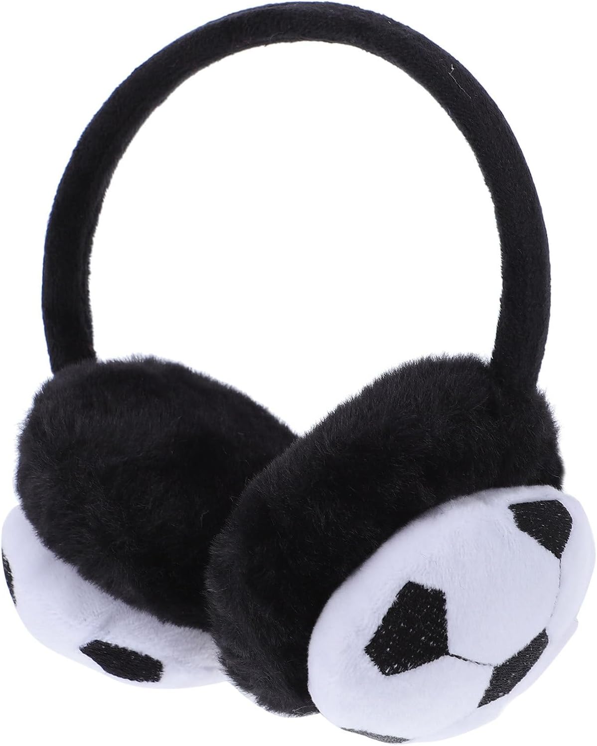 Uonlytech Soccer Ball Plush Earmuffs Warm Winter Ear Warmers Protective Ear Cover for Boys and Outdoor Use