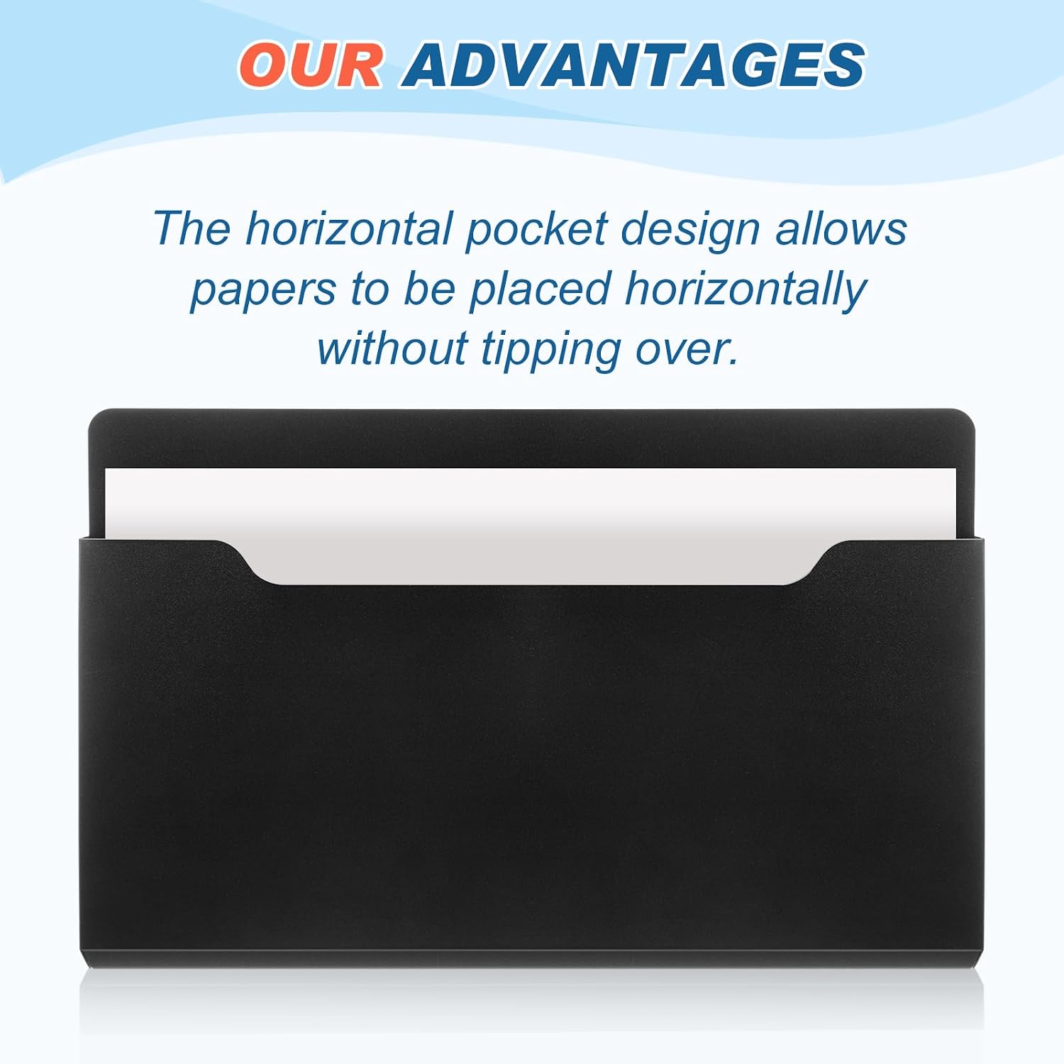 Feifeiya Magnetic File Holder Wall, 13.8 x 8.3 Inch, Horizontal, Black image 4