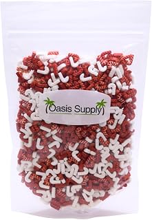 Oasis Supply, Christmas Cake Decorating, Cupcake Sprinkles, Cake Quins, and Edible Toppings, 200g - 7-ounce pouch (Candy Canes)