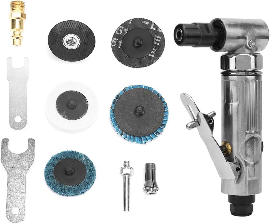 Elprico 90-Degree Air Die Grinder and included accessories