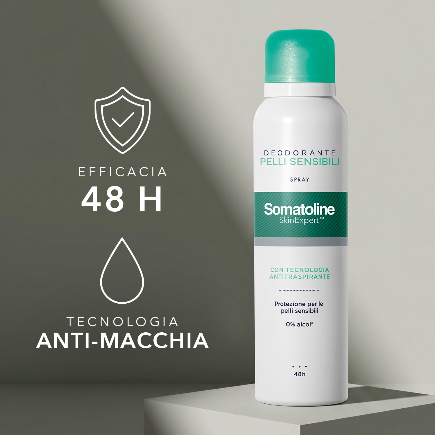 Somatoline SkinExpert Deodorante Pelli Sensibili - Antitraspirante 150 ml (Confezione da 4)
