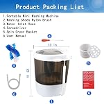 Cutiesky Multi-Function Portable Mini Shoes & Clothes Washing Machine, Semi-Automatic, 9.9 lbs Capacity, Top Load, Black, Moderate Efficiency