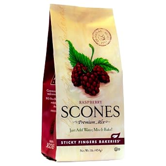 Sticky Fingers, Scones Raspberry, 15 Ounce