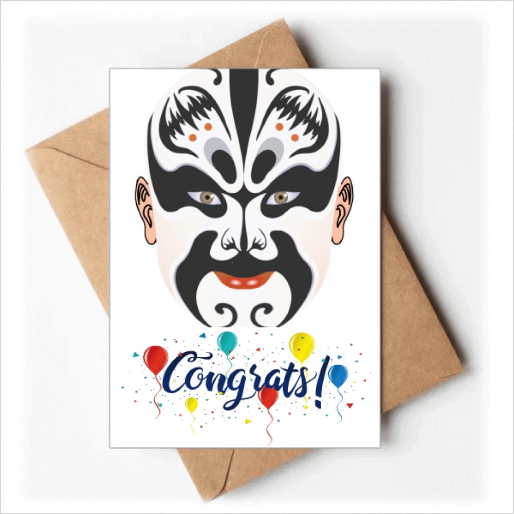 Peking Opera Head Colorful Zhangfei Wedding Cards Congratulations Greeting Envelopes