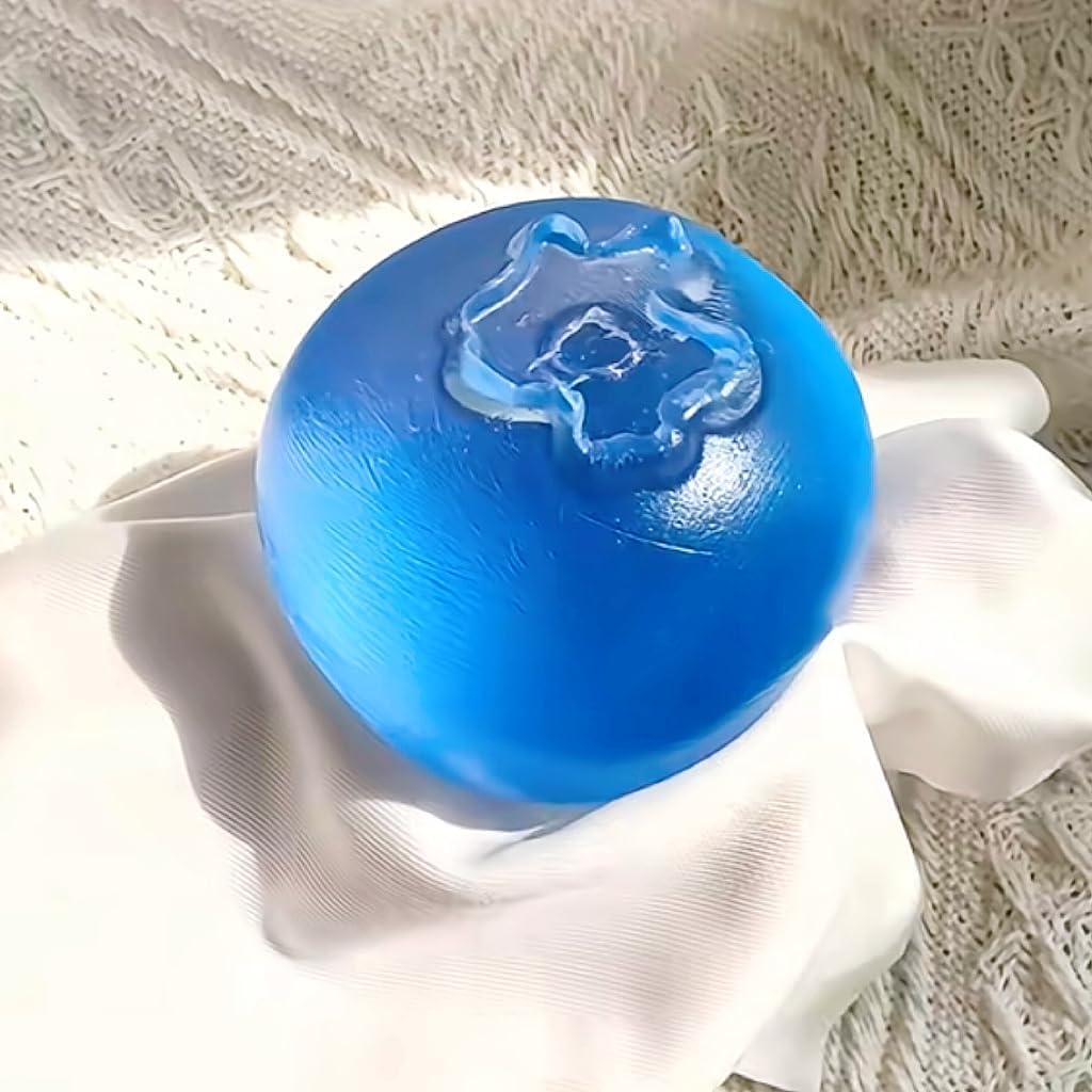 Taba Squishy ,Stress Ball,Kawaii Squishies Silicone Toys,Stress Relieving Fur Ball OPP Packaging Gifts|Squishy Fidget Toys for Anxiety&Relaxation|Perfect Desk Accessory for Adults(Big Blueberry)