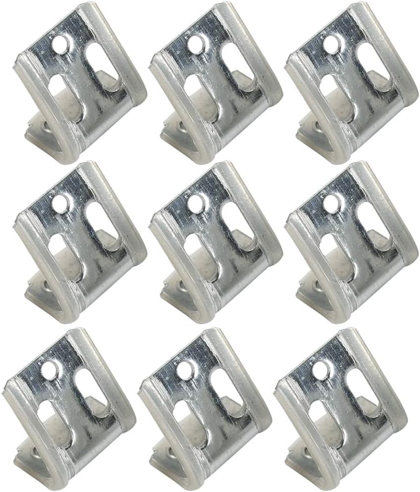 kio50pcs 5 Holes Thick Couch Spring Clips, Upholstery Furniture Spring Clips, Silver