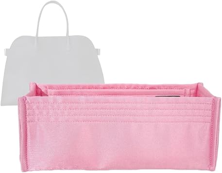 Zoomoni Silky Purse Organizer for The Row Margaux 15 Handmade/4 Color Options [Silky Satin, Silk Liner, Insert, Shaper]