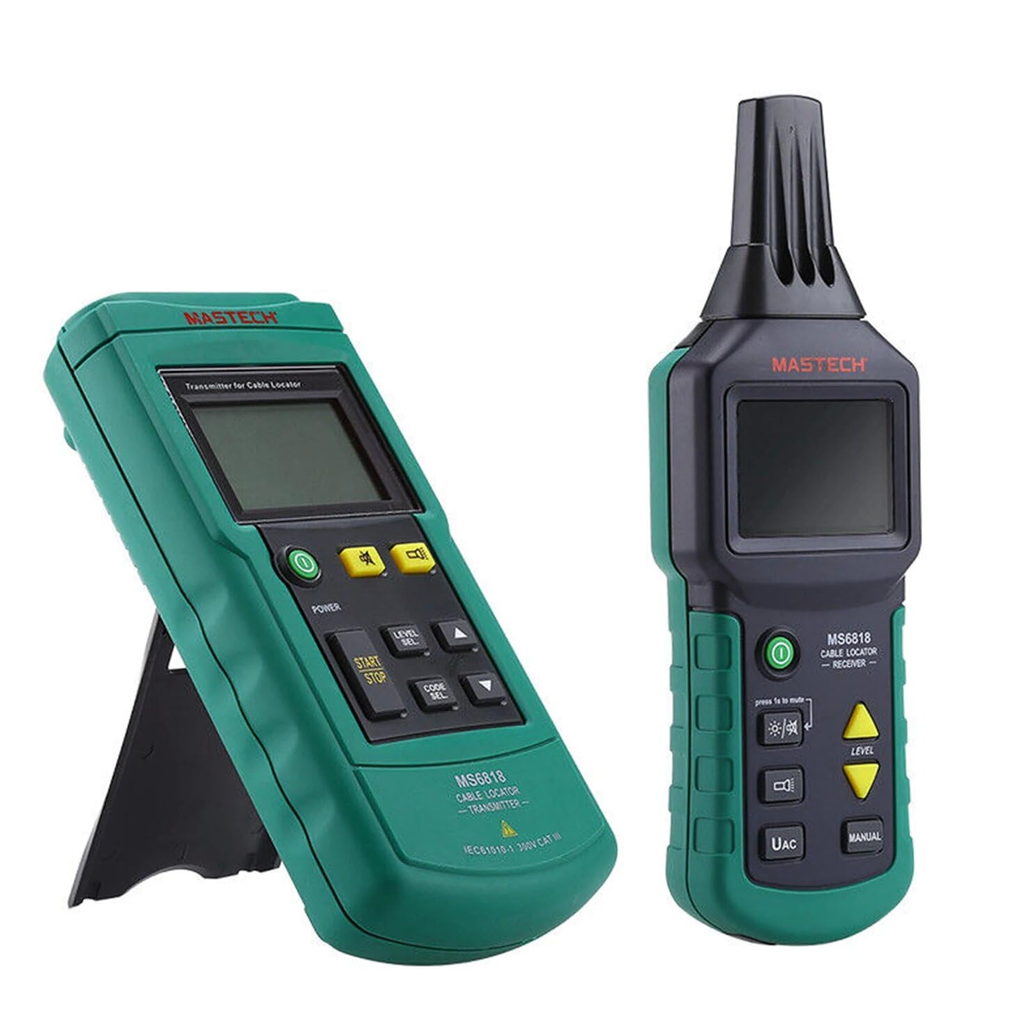 MASTECH MS6818 Netzwerk-Kabeltester Tragbarer professioneller Draht- & Kabeltester Drahtkabel-Verfolger Metallrohr-Lokalisator Detektor Tester Leitungssucher (MS6818)