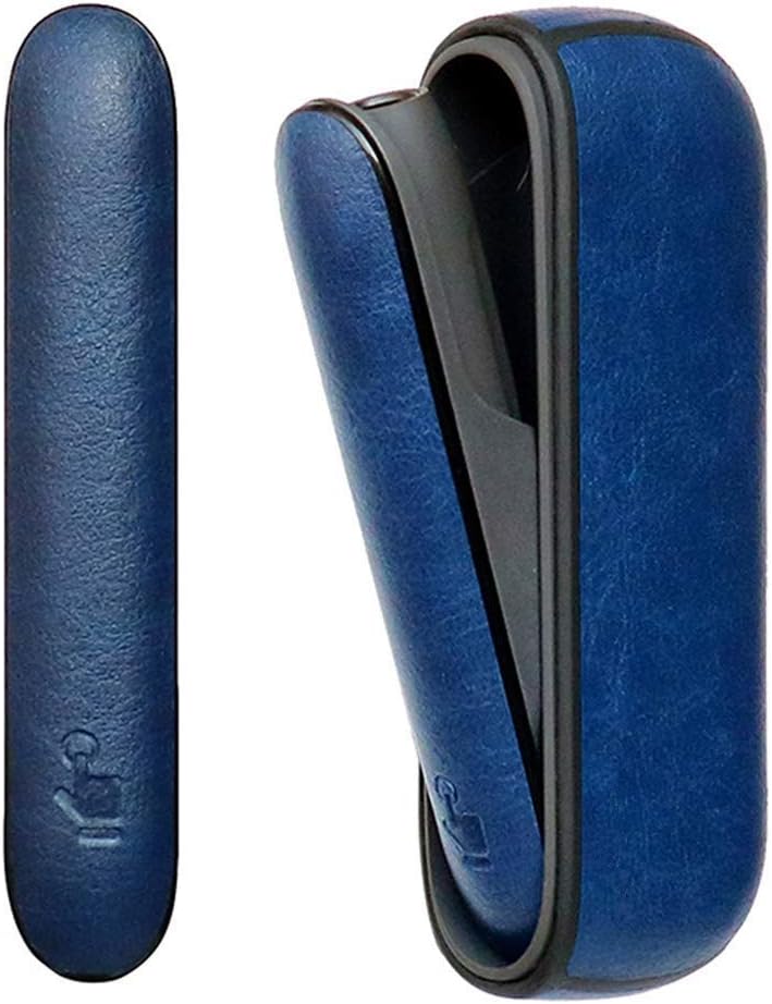 Goodern Compatible for Case Cover and Side Cover High PU Leather Protective Carry Case Cover Anti Dust and Scratches Case for IQOS 3.0/IQOS 3 DUO (Blue)