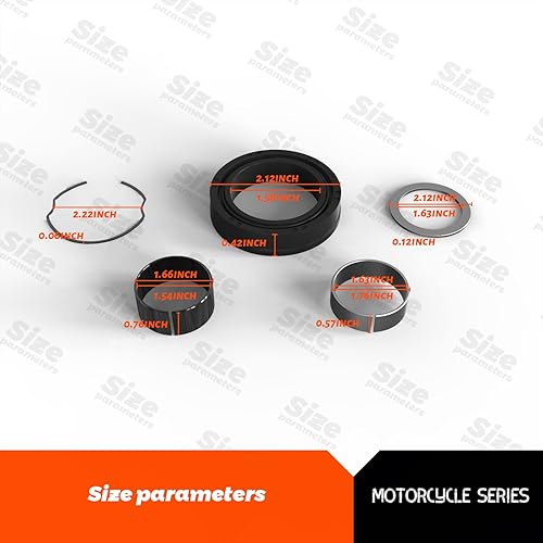 Miniatura 3 de Kit de sellos de horquilla de 1.614 in, compatible con Harley Davidson 1984 y superiores, kit de reconstrucción de horquillas deslizantes de 1.614