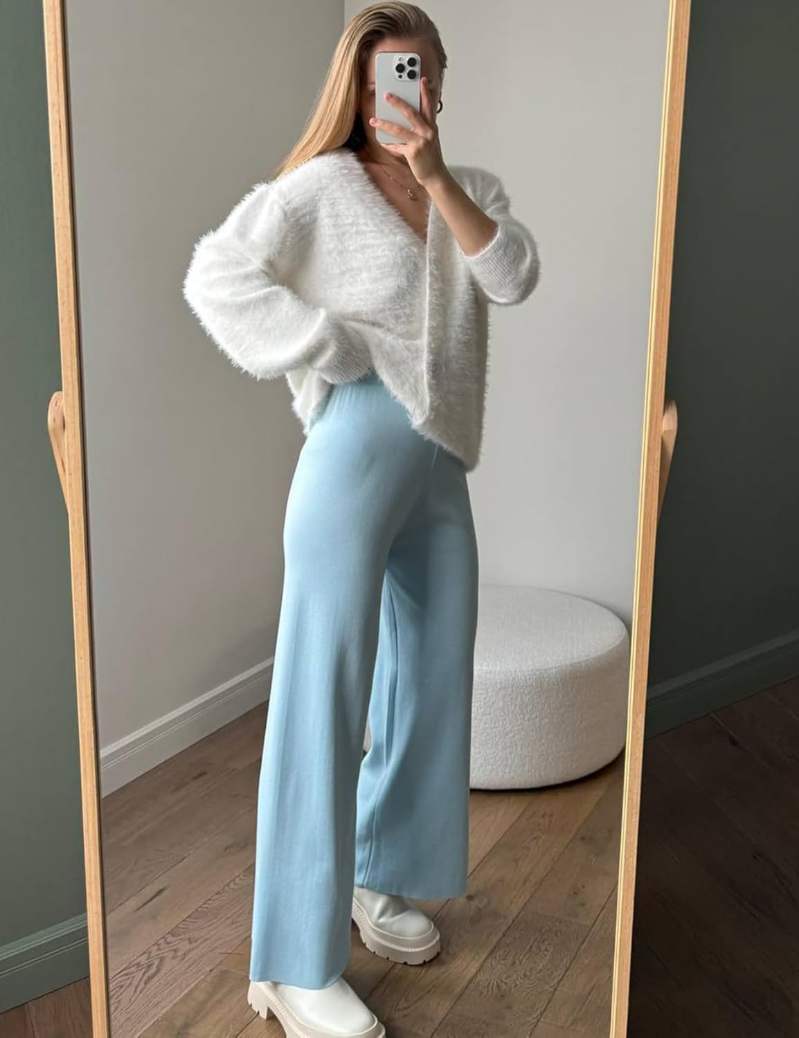 Arssm Womens Fuzzy Cardigan Sweater V Neck Cardigans Button Down Fluffy Knit Top Fashion 2026 Knitwear - Image 6