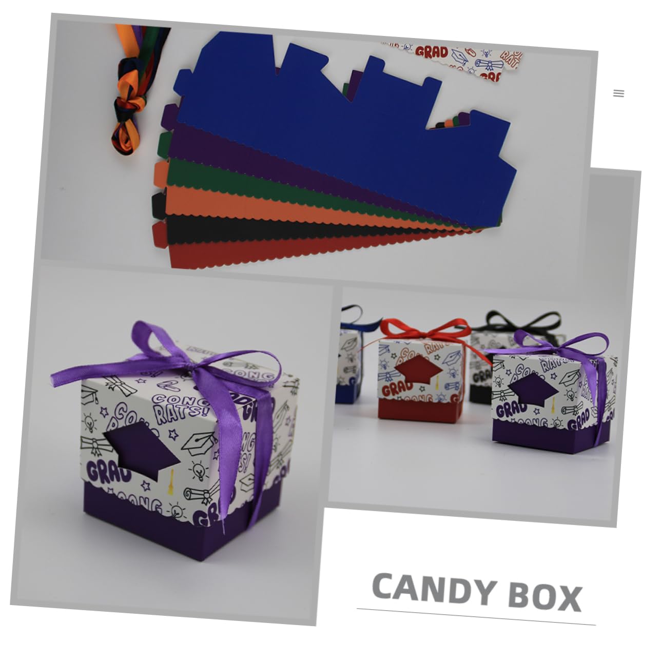 LIFKOME 50stücke Abschlussgeschenkboxen Süßigkeiten Und Snackverpackungen Für Abschlussfeier Dekorative Candy Boxes Für Graduationspartys Vielseitige Party-goodies